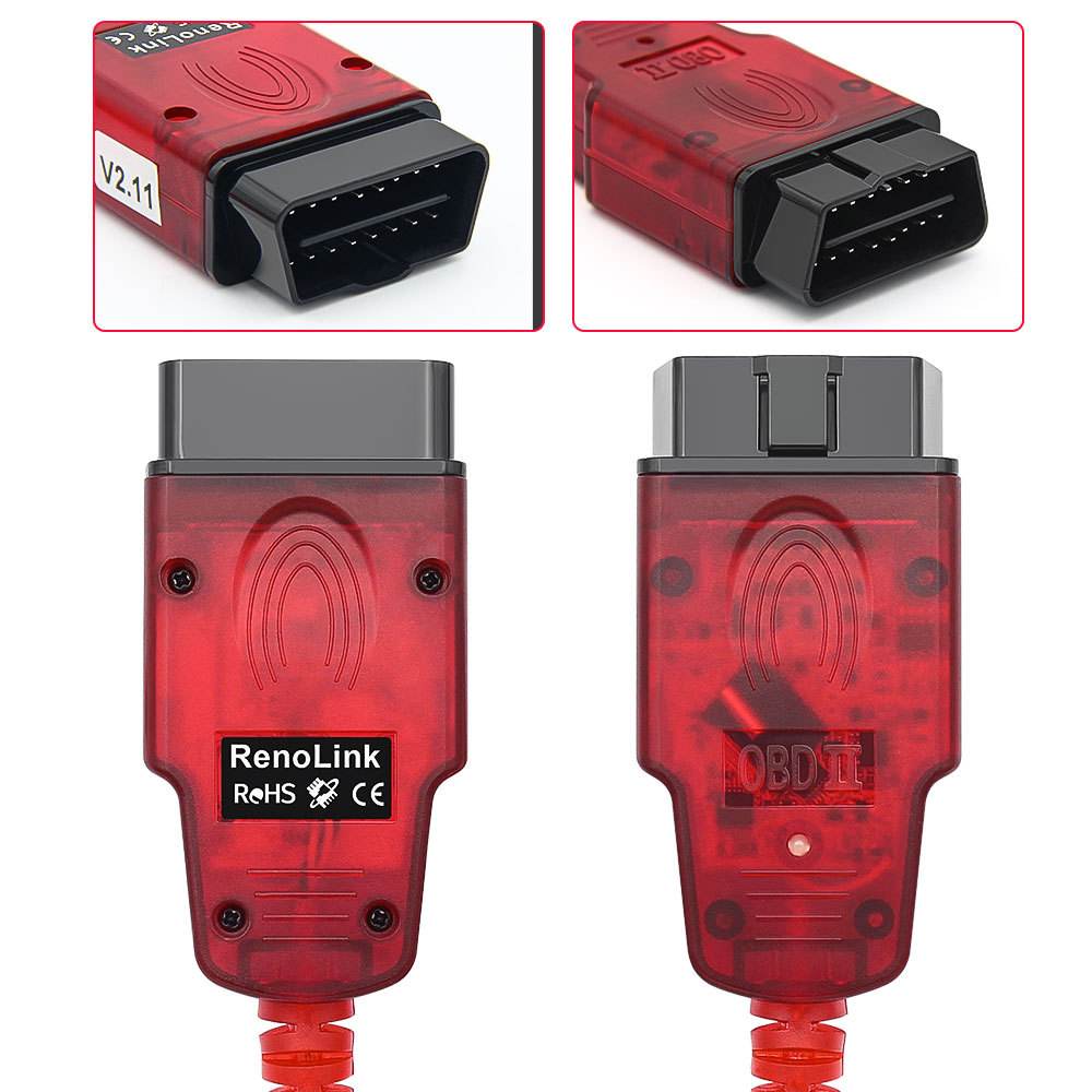New Renolink V2.11 For Renault Car OBD2 Airbag Reset OBD 2 OBDII Car Diagnostic Auto Tool ECM UCH