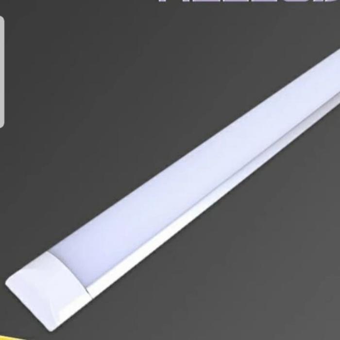 Lampu Neon LED 40 Watt Panjang 120 cm, Timbul Tempel Plafon, 1 Set Lengkap dengan Klem