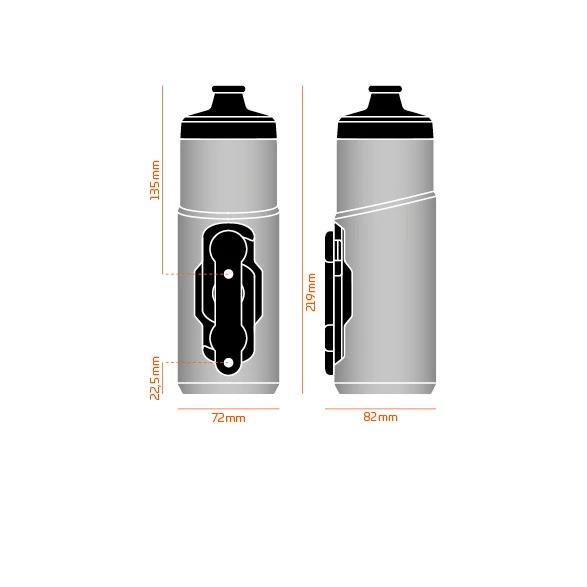 Botol Minum Sepeda - Fidlock Twist Bottle 600 + Bike Base - Black