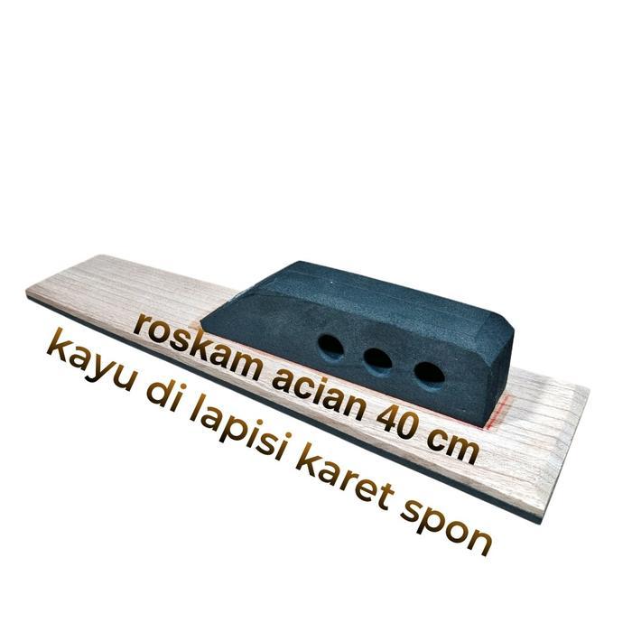 NEW Roskam paket super 40 cm kayu jati istimewa untuk pelester dan acian, penghalus