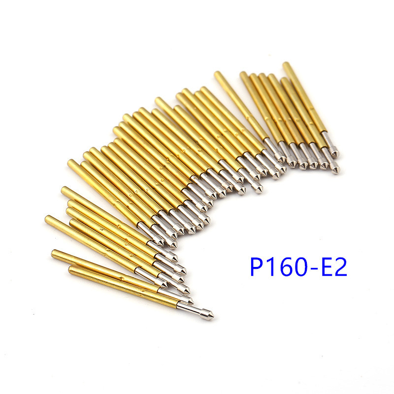 100Pcs P160 Series Spring Loaded Test Probe Outer Diameter 1.36mm Length 24.5mm PCB Pogo Pin for