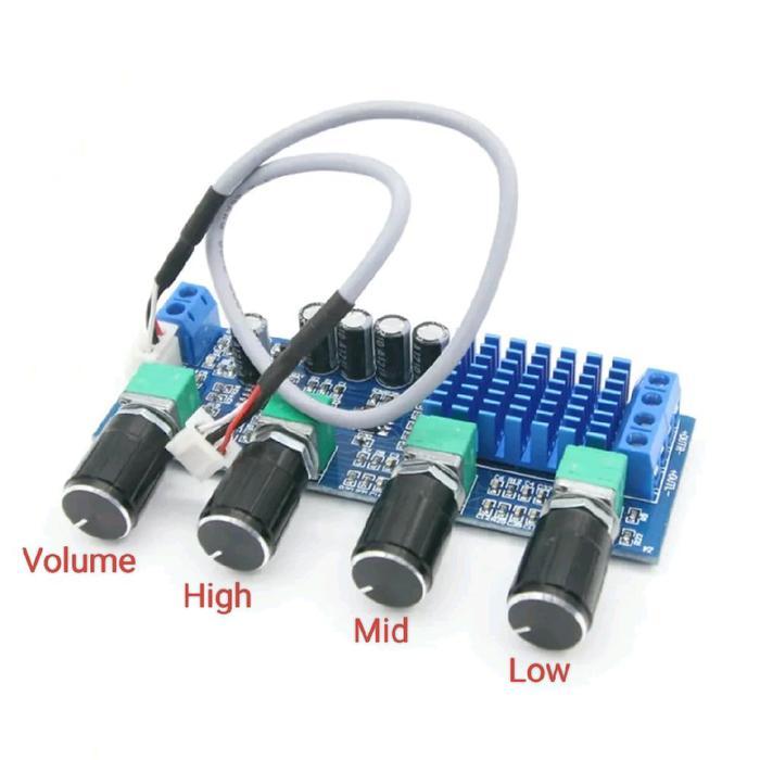 XH-M577 Kit Power Amplifier Stereo Digital Class D TPA3116D2 2X80W Plus Tone Control 12V-24V DC