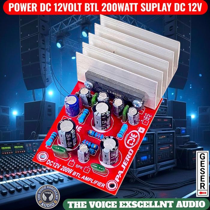 Kit Power Amplifier Mobil PAJERO Mono DC 12 volt BTL 200 Watt Kualitas Terbaik DJE PRO SERIES