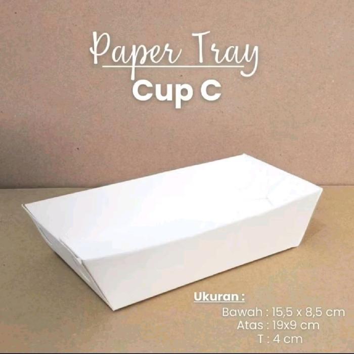 (100pcs) Cup Kentang C (LARGE) Motif/ Kotak Cup Kentang / Food Paper tray / Kotak toast / Kotak Snac