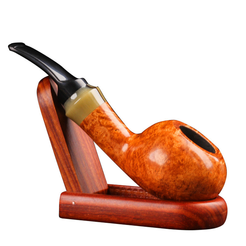 Briar wood tobacco pipe,Handmade Wood Smoking Carving Creative Pipe