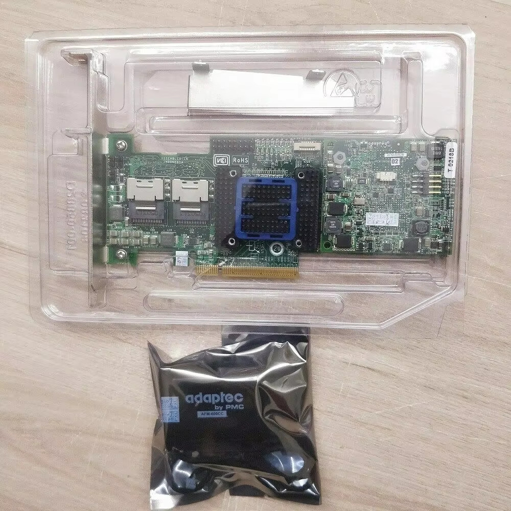 Adaptec Raid Controller ASR-6805T 8 Ports PCIE2 x8 512MB+BBU Battery+2*8087