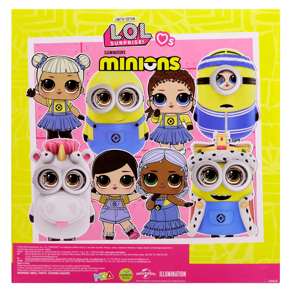 LOL Surprise Minions Dolls 7 Surprises Minions Princess Doll Blind Box Girl's Toy and Surprises