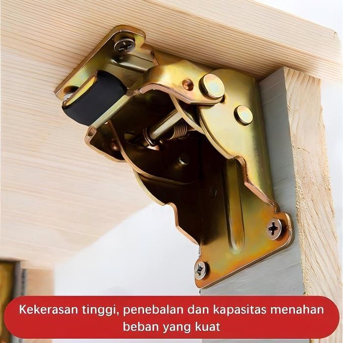 "New" Braket Engsel Kaki Meja Lipat Engsel Siku Kaki Meja Lipat 90 Derajat
