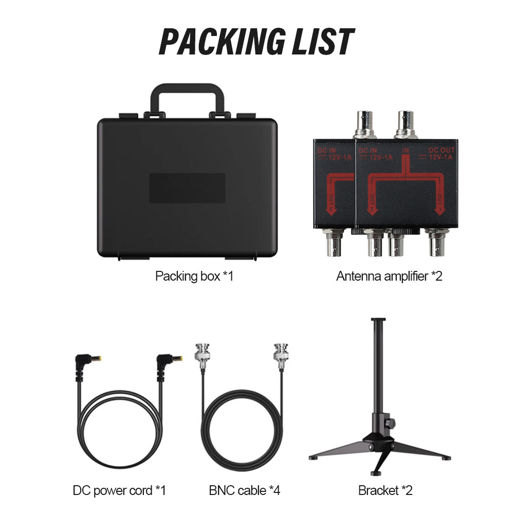 TX01 UHF Wireless Antenna Distribution System Kit 470-960 MHz RF Signal Amplifier 160 feet for