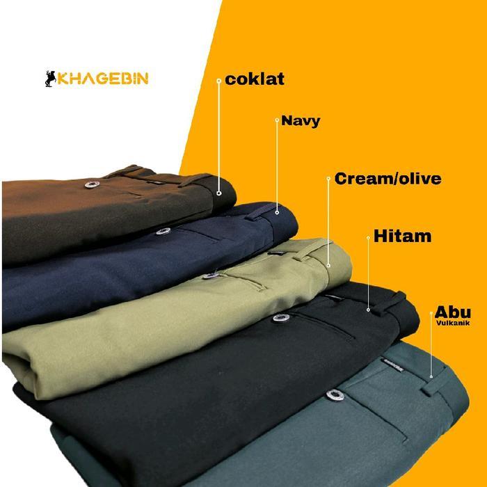 Celana Formal Standard/Reguler Bahan Twis Pria Nyaman / Celana Bapak Bapak Panjang / Bahan Licin /
