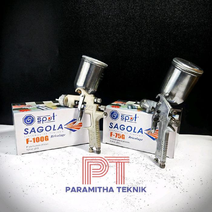 Paket Spraygun F75G Spray Gun F100G Tabung Atas 400Ml F 75 F 100 Tabung Atas Sagola Spot