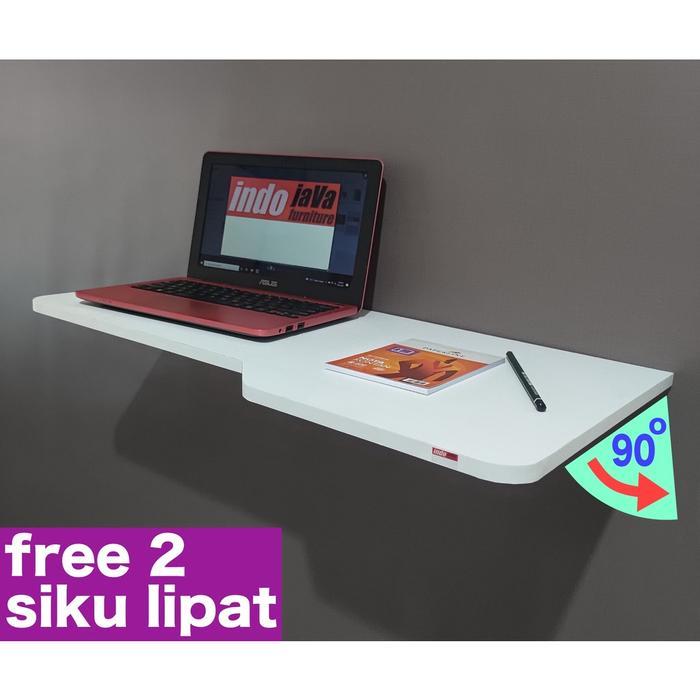 Indojava Floating Desk Meja Lipat Tempel Notebook Dinding Ambalan 70Cm X 35Cm Terlaris
