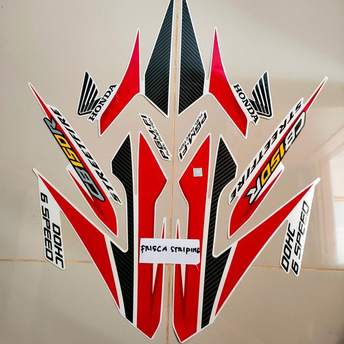 striping stiker CB150R cb 150 r merah putih 2014 2015
