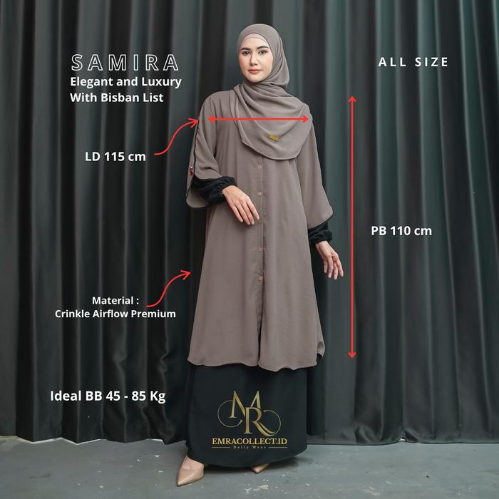 Promo (Ready) Setelan Rok One Set Rok Tunik SyarI Full Kancing Set Rok Tunik Malaya Set Pashmina