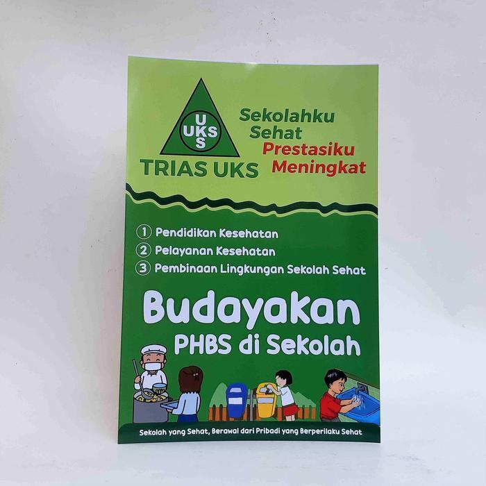 Poster Sekolah - Poster UKS, Poster Trias UKS (Ver 03), Laminating Glossy Poster Kesehatan