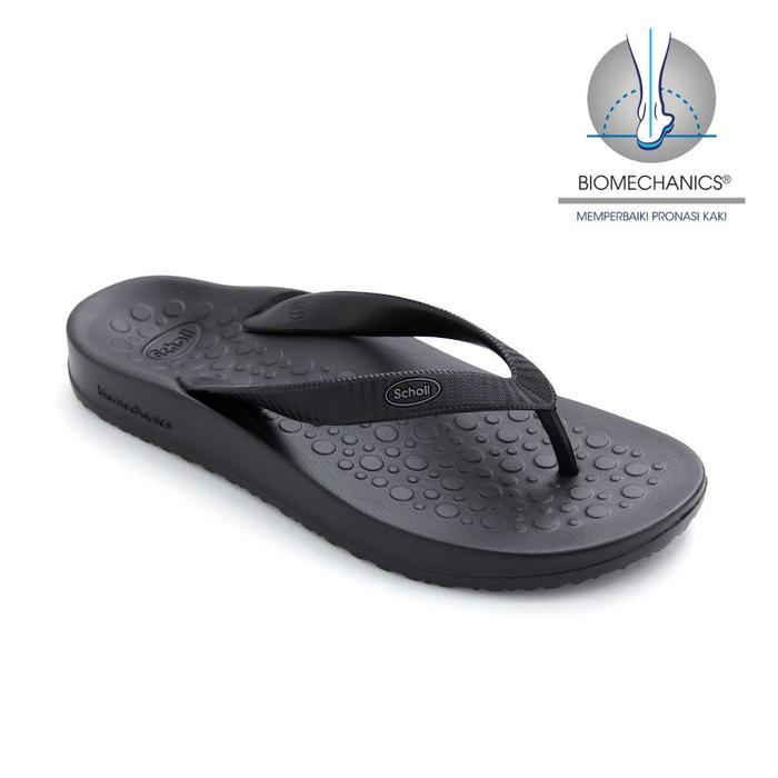Scholl Sandal Unisex Biom Spectrum Black Sandal Wanita Size 36-44 Unisex Sandals Karet EVA