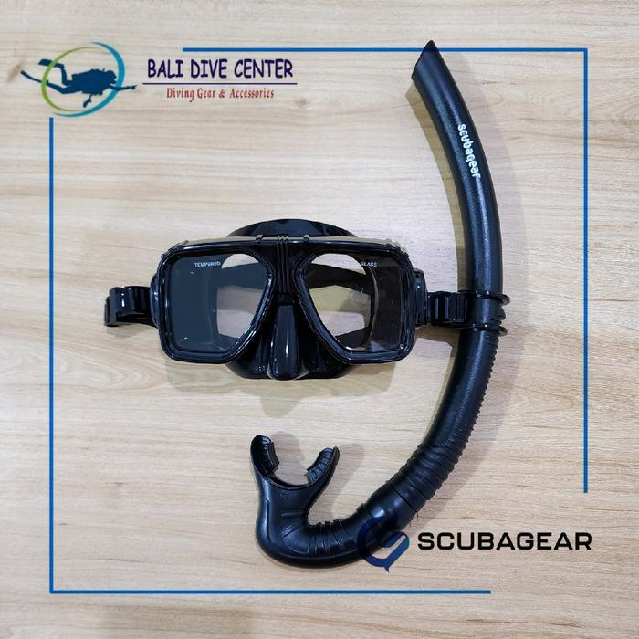 SCUBAGEAR COMBO SET SNORKELING Mask + Snorkel Paket Snorkeling