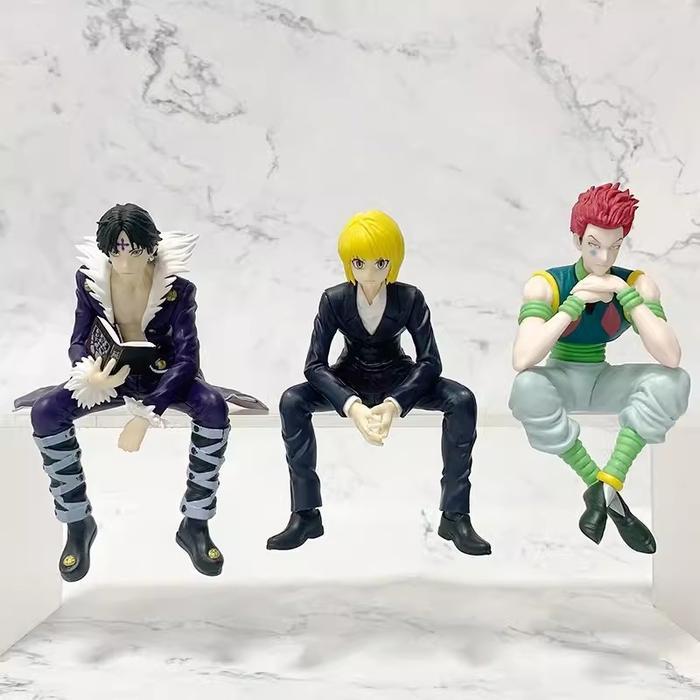 Action Figure HUNTER X HUNTER - Miniatur Kurapika Hisoka Illumi Chrollo Noodle Stopper Topper Kue