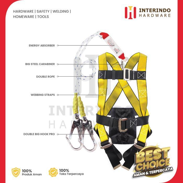 Gosave Safety Belt Full Body Harness Pro Double Hook Safety Premium Proyek Konstruksi Lengkap