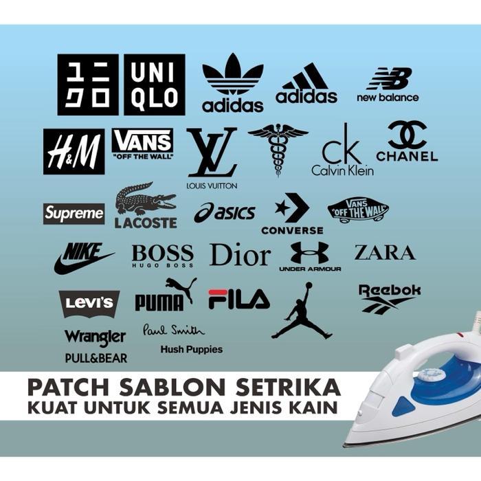SABLON BRAND PATCH STIKER SABLON BAJU Logo Setrika / cetak print DTF POLYFLEX Sablon uniqlo thrasher
