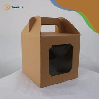 Promo (Isi 100) Tokodus Tki - Box Jinjing Kue Kering E-Flute Single Wall 14X14X15 Cm Untuk Isi 2