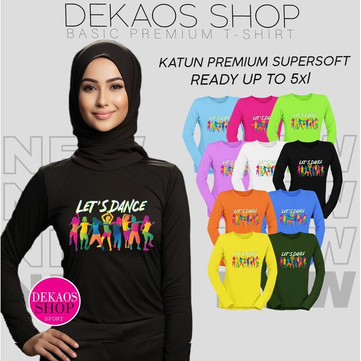 LUBBY Kaos olahraga wanita lengan panjang baju atasan senam poundfit pound zumba lari line dance