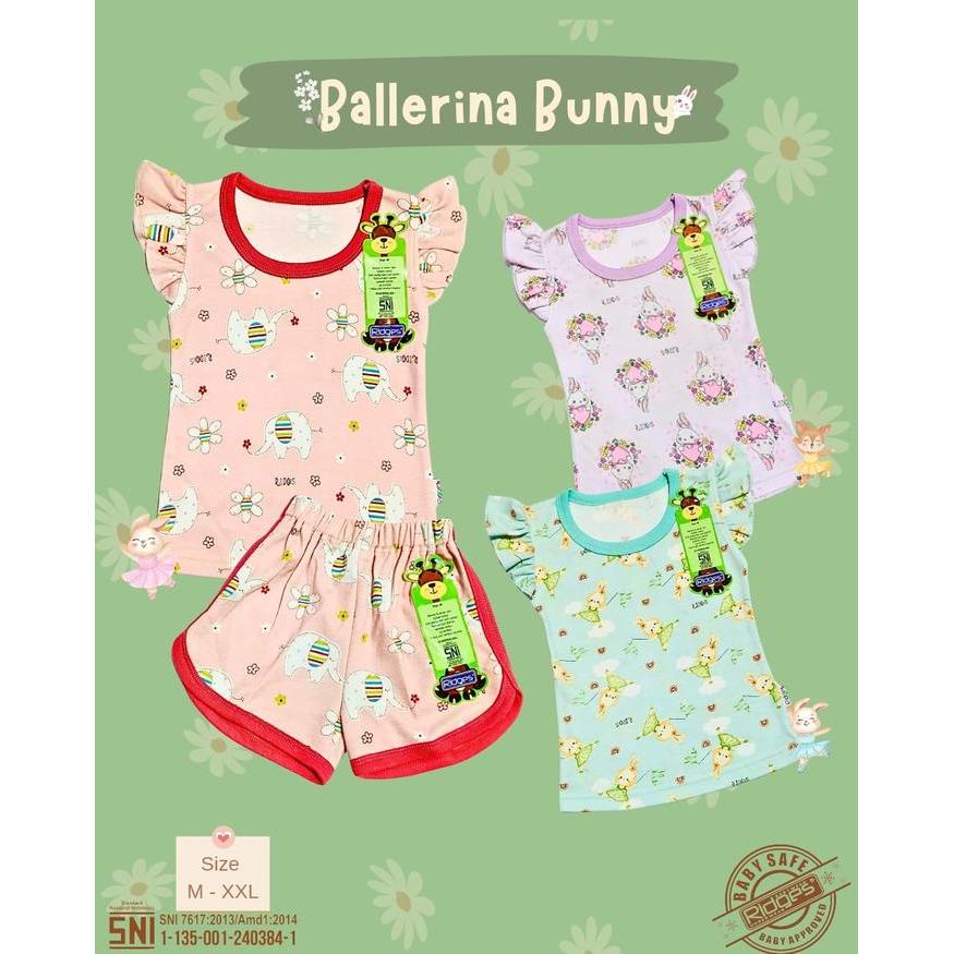 Paket Baju Bayi Setelan Anak Perempuan Ridges Ballerina Bunny / Setelan Bayi Cewek / Setelan Anak