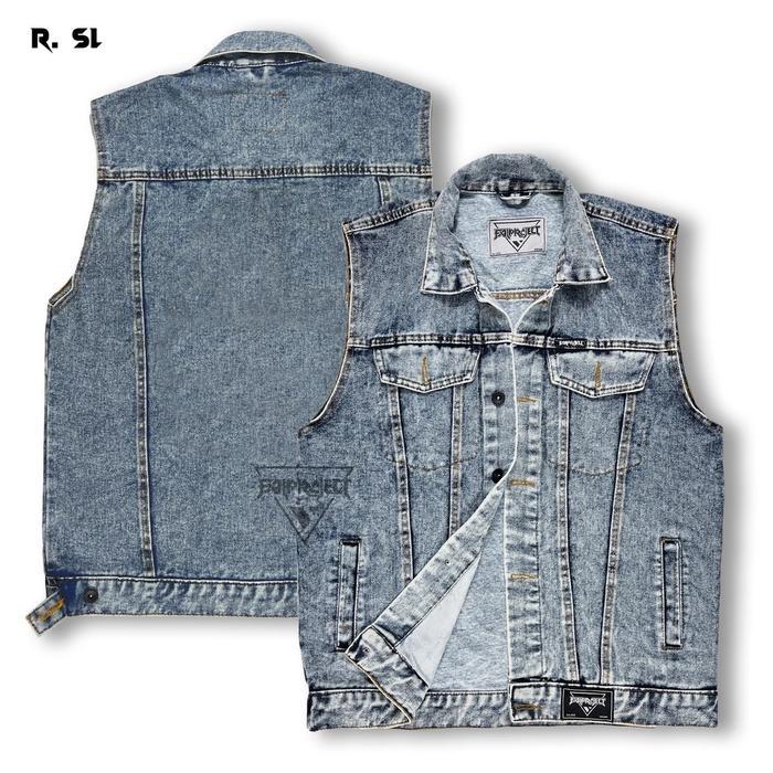 JAKET JEANS ROMPI PRIA/ROMPI DENIM/VEST/JAKET ROMPI/DESAIN CASUAL99,9% Hitam