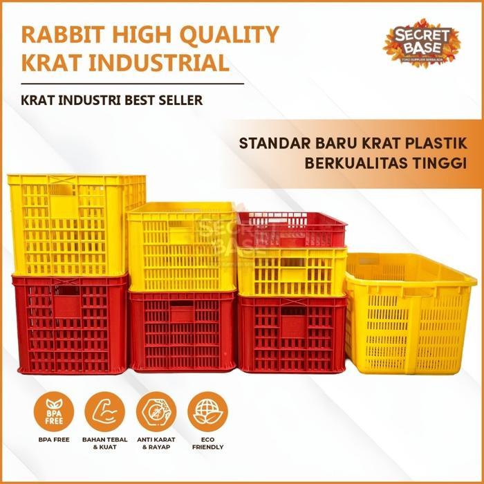 RABBIT HIGH QUALITY KRAT INDUSTRIAL - KERANJANG SERBAGUNA / KRAT INDUSTRI TEBAL / KERANJANG BUAH