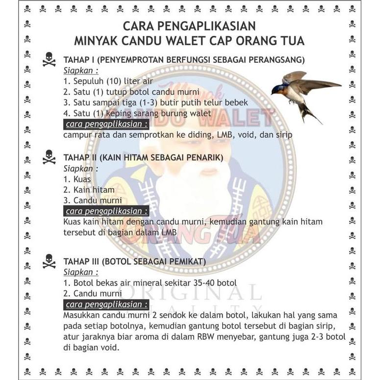 Promo Candu Walet Cap Orang Tua Original 500Ml (Bonus Sp St Si) Terlaris