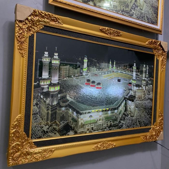 KALIGRAFI KABAH LAMPU HIASAN DINDING KABAH LAMPU KAYU UKIR