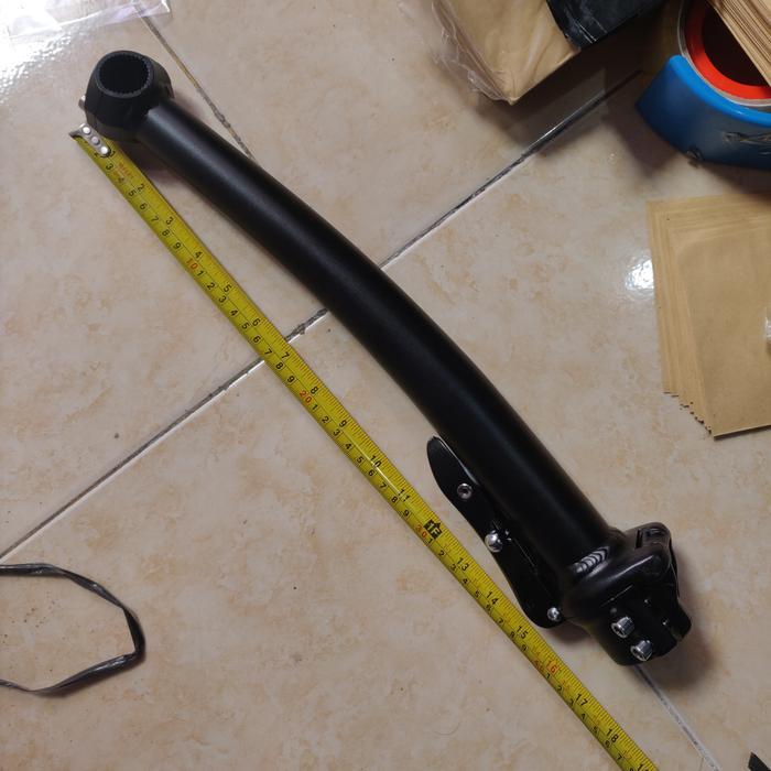 Handlepost Sepeda Lipat Model Lengkung Bengkok Alloy
