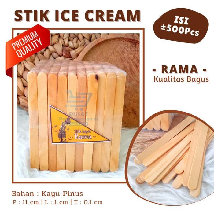 STIK ES KRIM KAYU ISI 1000 STIK ES CREAM RAMA STIK ES KRIM KAYU ISI 500 PINUS
