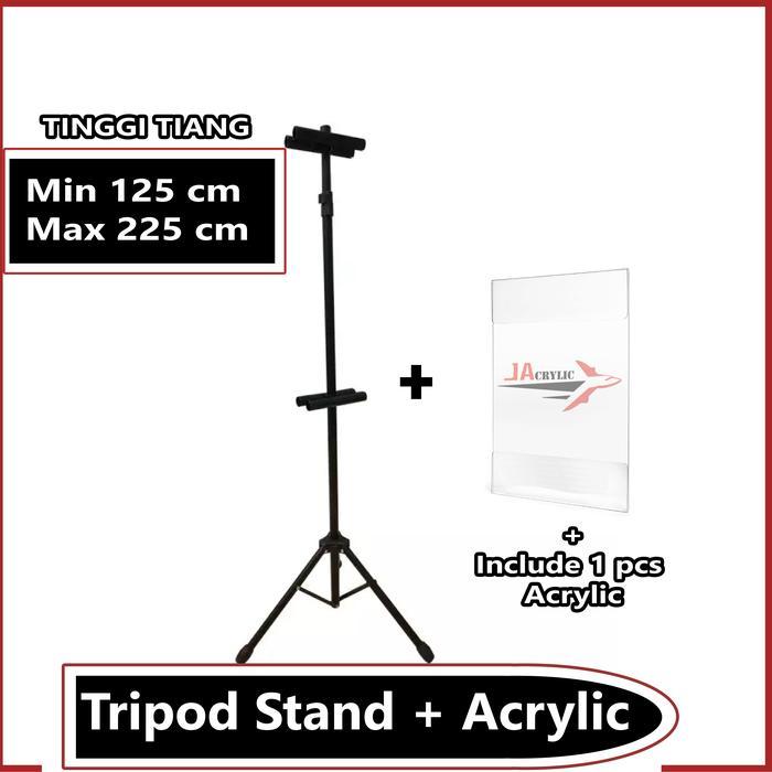 Tripod Banner / Tripod Stand Display / Tiang Barcode Peduli Lindungi Tbk