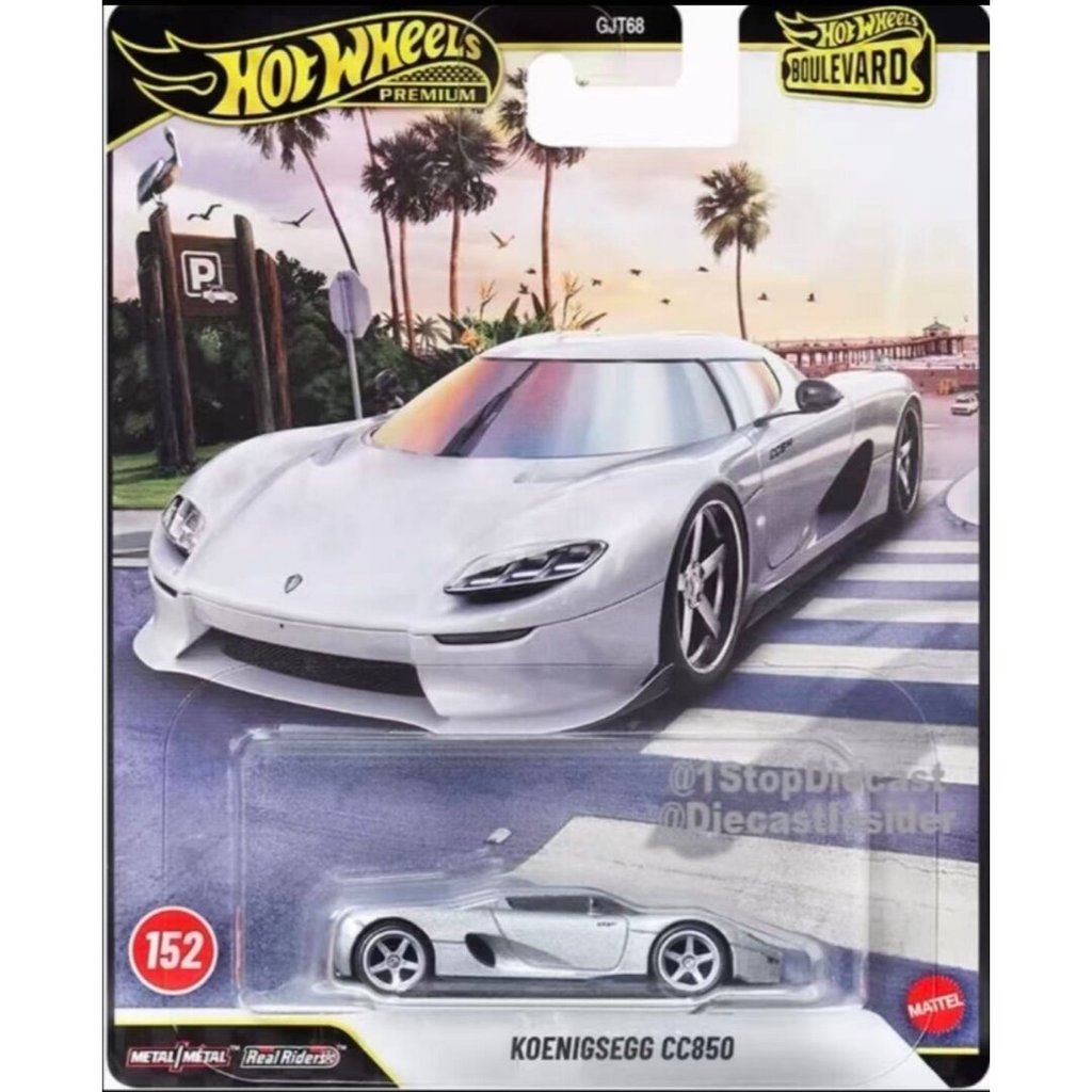 Hot Wheels Cars PREMIUM BOULEVARD Koenigsegg CC850 1/64 Metal Diecast Model Collection Toy Vehicles