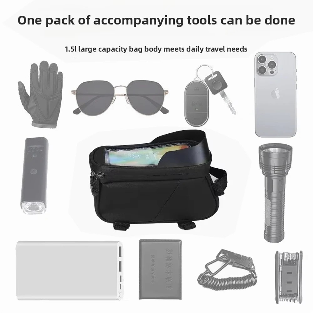 Touch Screen Bicycle Phone Bag Waterproof Bike Handlebar Bag MTB Road Bike Cycling Frame Phone Hold