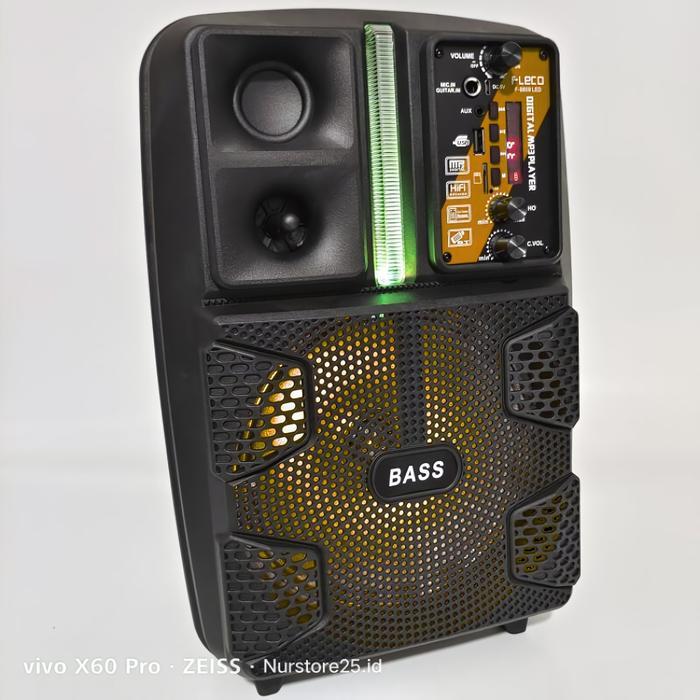 Promo Speaker Bluetooth Bass Fleco F-8808/Fleco F-8865 Gr Free Mic Bluetooth Karaoke / Mic Wireless