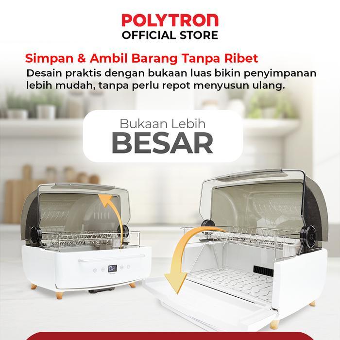 Premium Polytron Kitchenmate Dish Dryer Uv Sterilizer Botol Bayi Rak Pengering Piring 80 Liter - Pdd