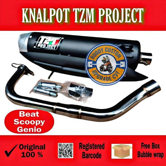 Knalpot Tzm Project Beat Fi/Esp Karbu New Deluxe Genio Scoopy Fi/Esp