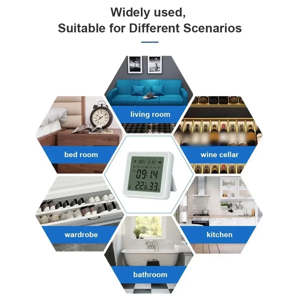 Remote Climate Control Humidity Monitor Climate Control Compact Design Real-time Readings Smart Home