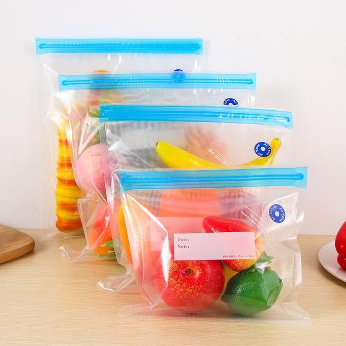PLASTIK VACUUM BAG MAKANAN POLOS ZIPPER LOCK VAKUM MAKANAN FOOD GRADE