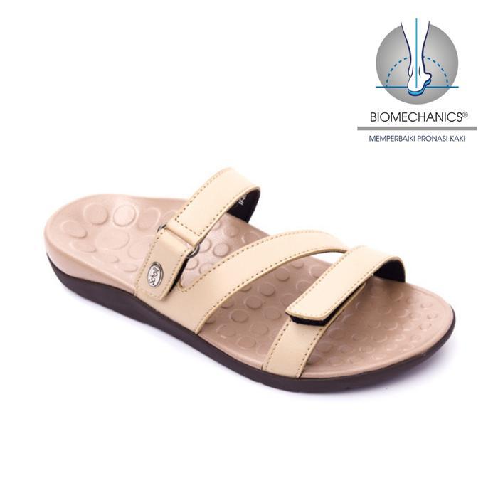 Scholl Biom Metha Sandal Wanita Kesehatan Warna Cream dengan Teknologi Biomekanik Ukuran 36 Cream Sa