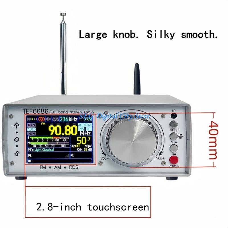 U75B Desktop TEF6686 Radio Receiver LCD Screen Radio Bluetooth-compatible Remote