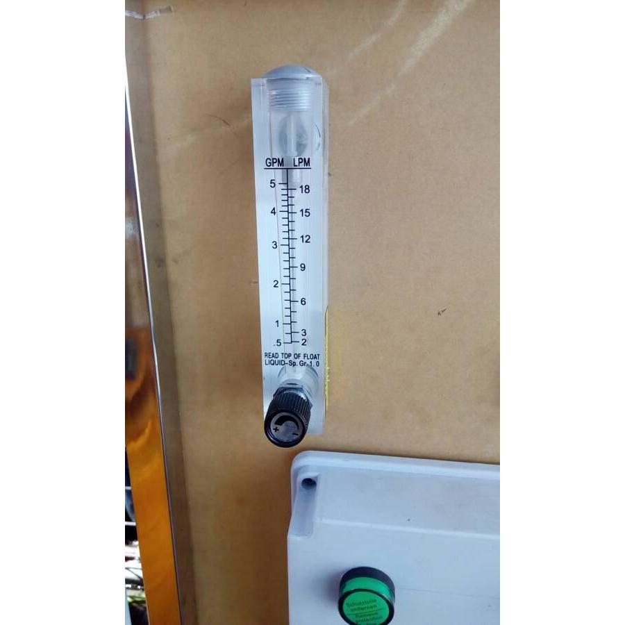 Flow Meter Panel 0.5-5 GPM Pengukur Debit Air Sistem RO dan Umum