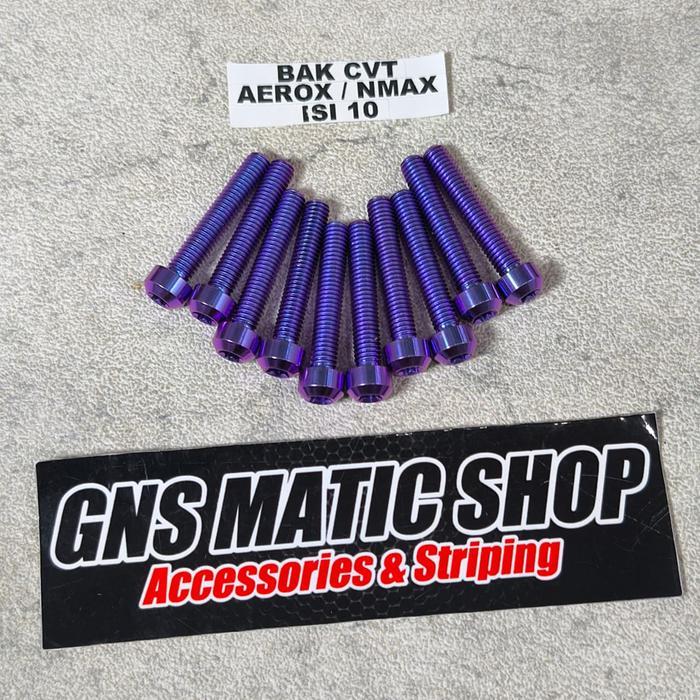 Baut bak cvt titanium aerox baut bak cvt titanium nmax isi 10