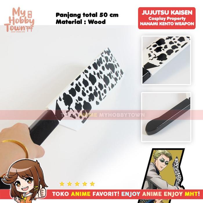 Mira- Replika Senjata Jujutsu Kaisen Golok Kayu Nanami Kento Cosplay Terbaru 