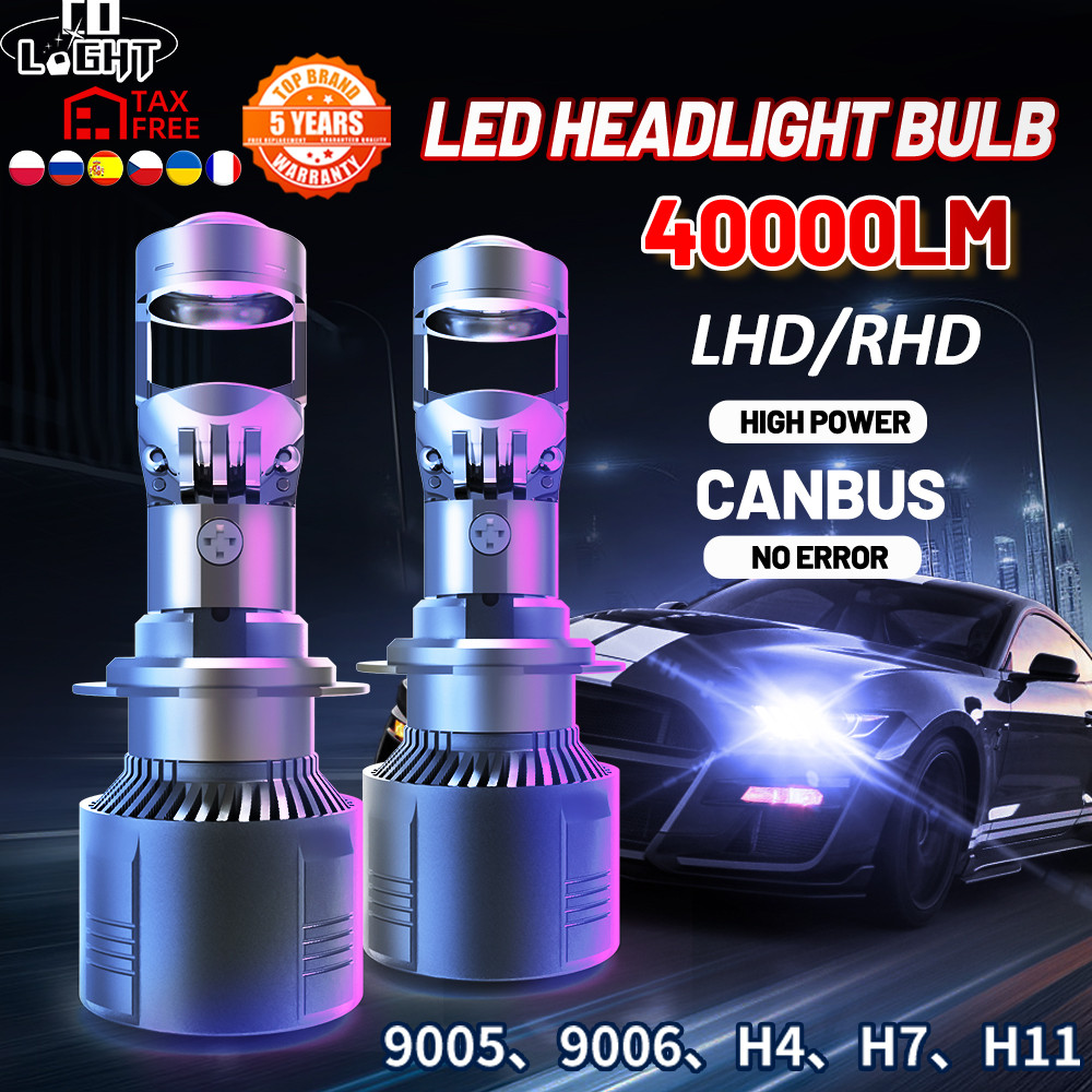 CO LIGHT H7 LED Headlight Projector Lens Bi-LED H4 High Beam Low Beam