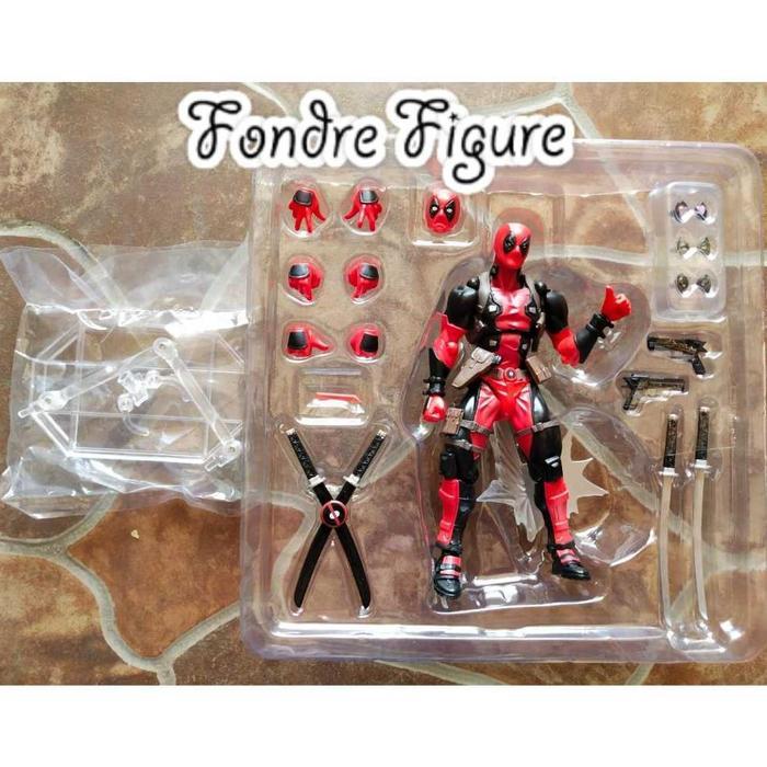 HOT SALE REVOLTECH DEADPOOL DEAD POOL KAIYODO AMAZING YAMAGUCHI NO 001 MARVEL MAINAN ANAK ACTION