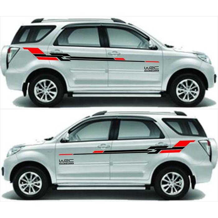 0865 Stiker Mobil Terios Rush Stiker Striping Wrc Stiker Mobil Terios Rush Terlaris