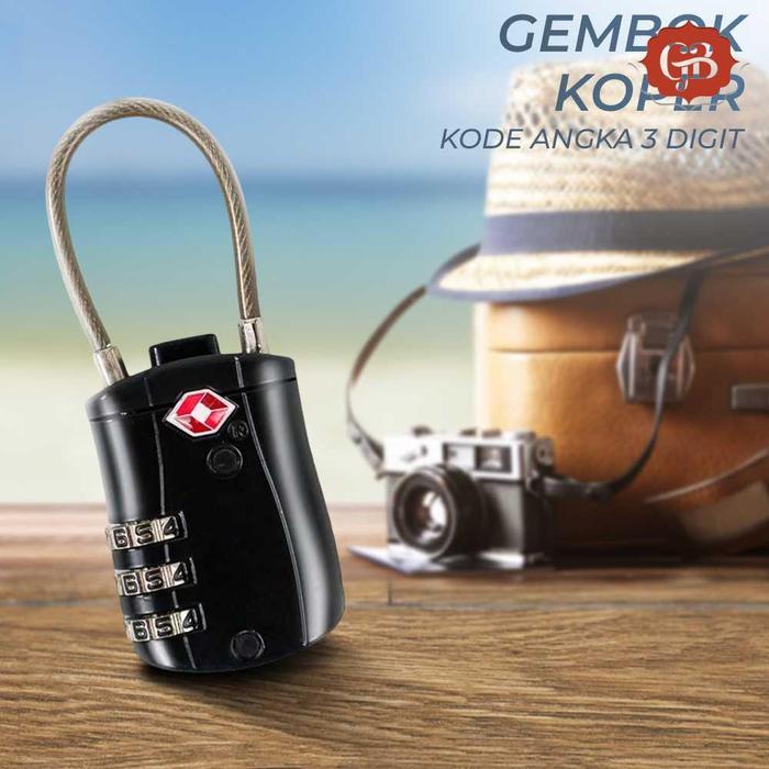 Krisbow Innovation - Kunci Gembok Koper Tsa Suitcase Padlock Kode Angka 3 Digit